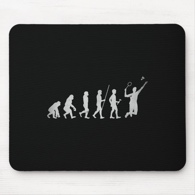 Badmintonspieler Federball Schläger Smash  Mousepad (Vorne)