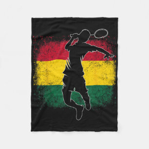 Badmintonspieler ghanaische Flagge Ghana Fleecedecke