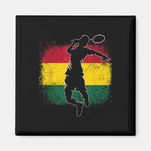 Badmintonspieler ghanaische Flagge Ghana  Magnet