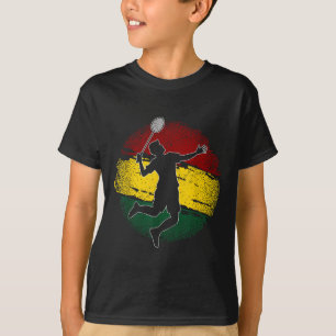Badmintonspieler ghanaische Flagge Ghana  T-Shirt