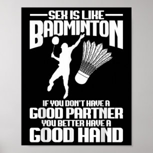 Badmintonspieler Gute Hand Federballspieler Badmin Poster