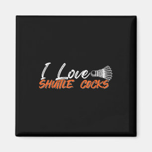 Badmintonspieler lieben Spiel Ich liebe Shuttle S  Magnet