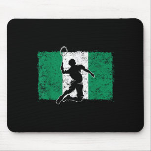 Badmintonspieler Nigeria Nigerianische Flagge Nige Mousepad