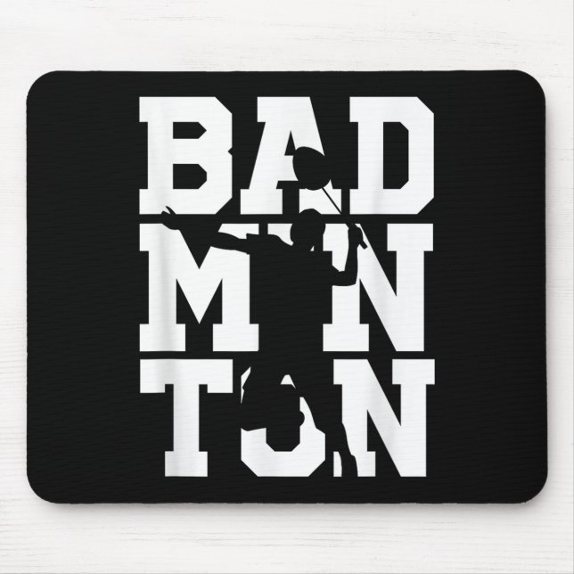 Badmintonspieler schlug Schläger Shuttlecock Spiel Mousepad (Vorne)