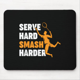 Badmintonspieler Shuttle Serve Hart Smash Härter Mousepad