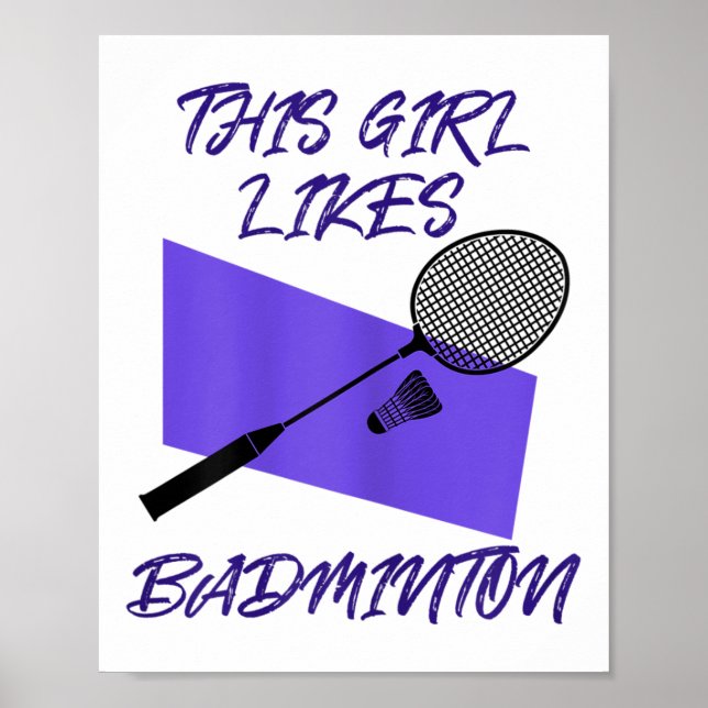 Badmintonspieler Shuttlecock Badmintonspieler  Poster (Vorne)