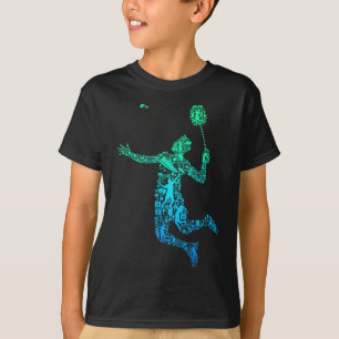 Badmintonspieler Shuttlecock Jungen Männer Jugend T-Shirt
