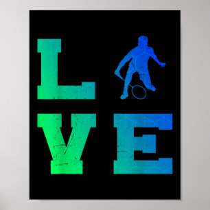 Badmintonspieler Shuttlecock Squash Herren Badmint Poster