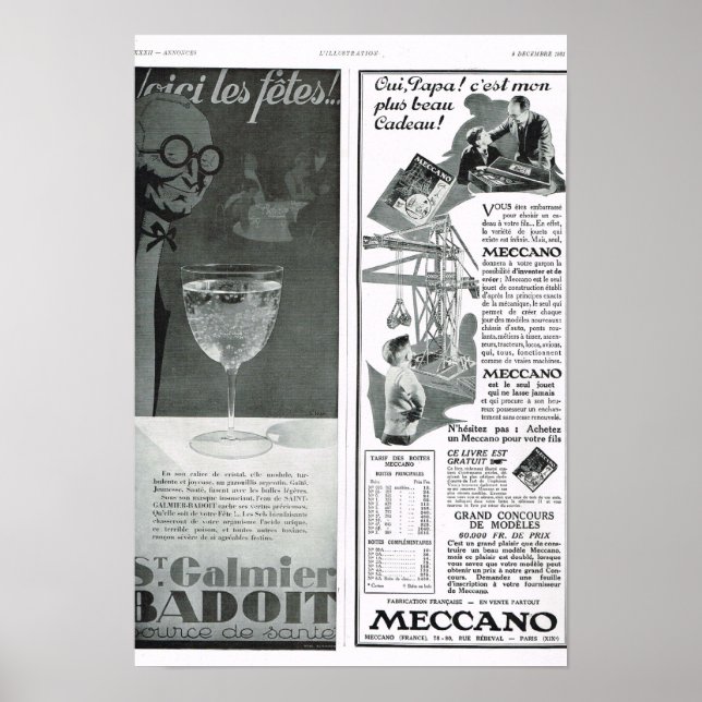 Badoit, Meccano Poster (Vorne)