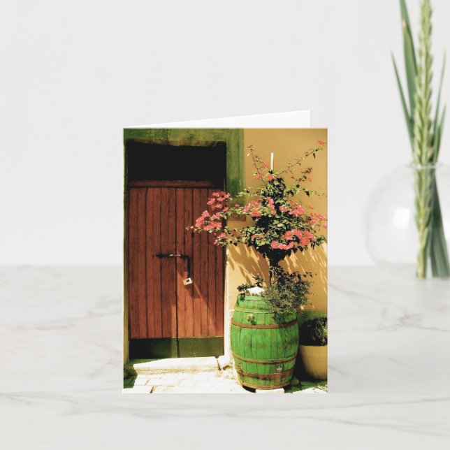 Badolato Bougainvillea Blank Notecard Karte (Vorderseite)