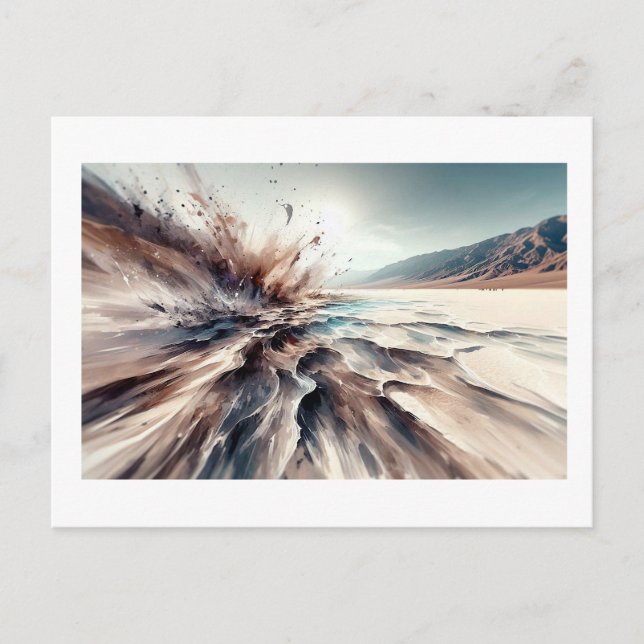 Badwater Basin im Death Valley,  Postkarte (Vorderseite)