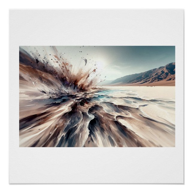 Badwater Basin in Death Valley,  Poster (Vorderseite)