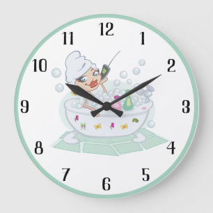 Badzeit Große Wanduhr