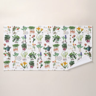 Badzeit nach Gartenarbeit. Badehandtuch