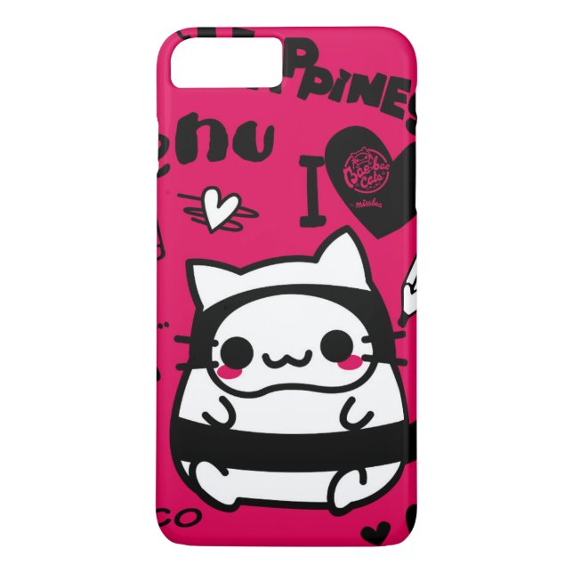 bae bae cats fucsia Case-Mate iPhone hülle (Rückseite)