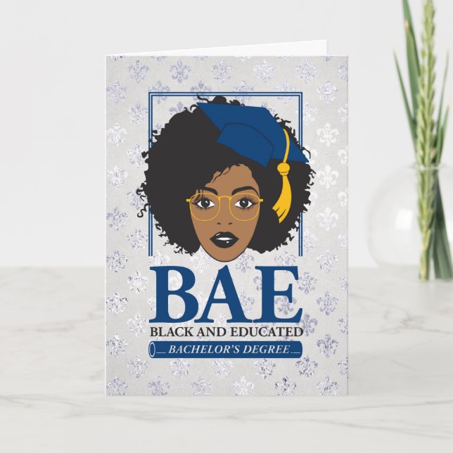 BAE Black and Educated Bachelor's Abschluss Karte (Vorderseite)