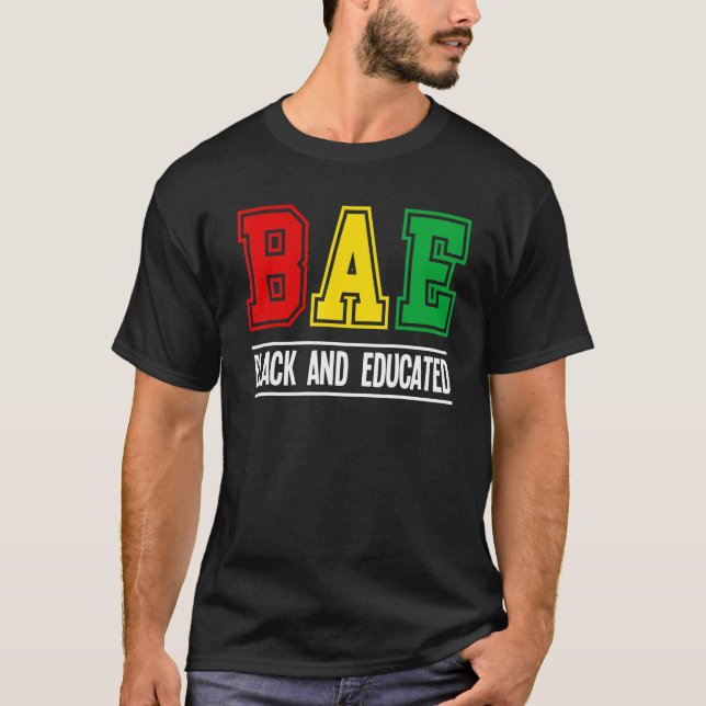 BAE Black and Educated Melanin African Black Histo T-Shirt (Vorderseite)