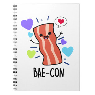Bae-con Lustiger Bacon-Wortwitz Notizblock