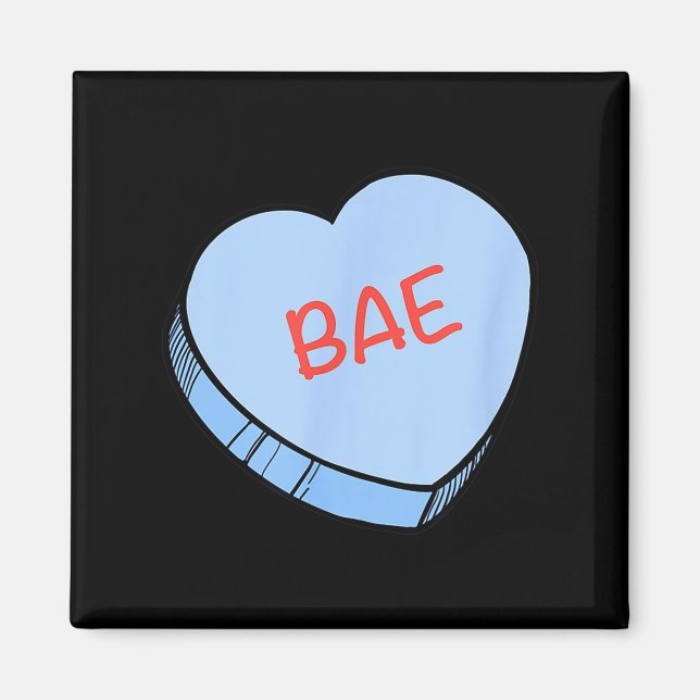 „bae“ Conversation Hearts Valentinstag  Magnet (Vorne)