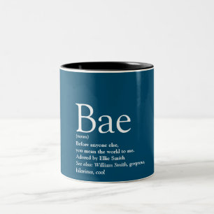 Bae Definition Boyfriend Husband Zweifarbige Tasse
