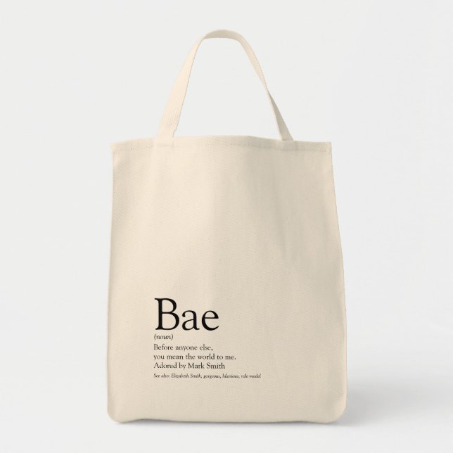 Bae Definition Girlfriend-Ehefrau Tragetasche (Vorne)