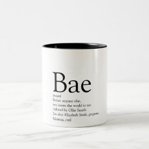 Bae Definition Girlfriend Zweifarbige Tasse