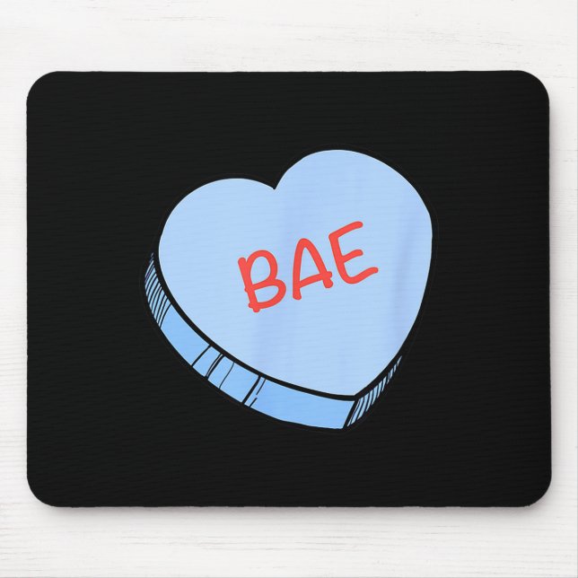 „Bae“-Gesprächsherzen Valentinstag  Mousepad (Vorne)