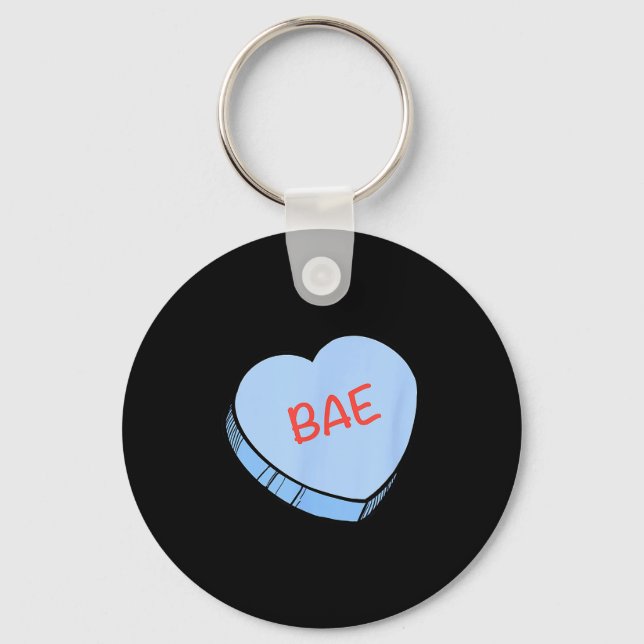 „Bae“-Gesprächsherzen Valentinstag  Schlüsselanhänger (Vorderseite)
