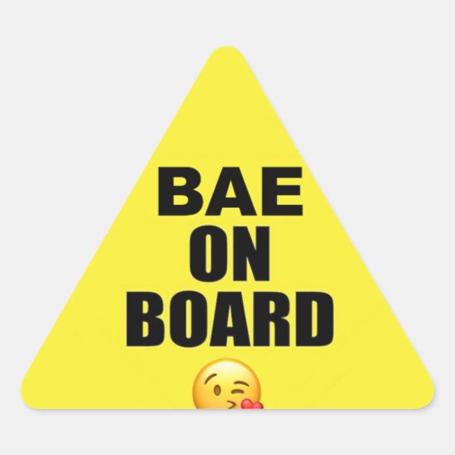 Bae on Board Sticker (Parody on Baby on Board) (Vorderseite)