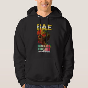 BAE Schwarz und gebildet Schwarze Geschichtskönigi Hoodie
