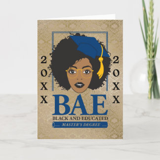 BAE: Schwarze und ausgebildete Master-Abschluss-Ka Dankeskarte