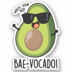 Bae-vocado Funny Avocado Pun Aufkleber