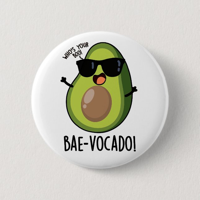 Bae-vocado Funny Avocado Pun Button (Vorderseite)