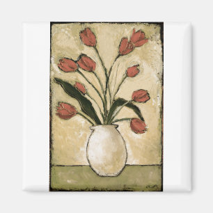 BAG10-V2 Tulips in Red.tif Magnet