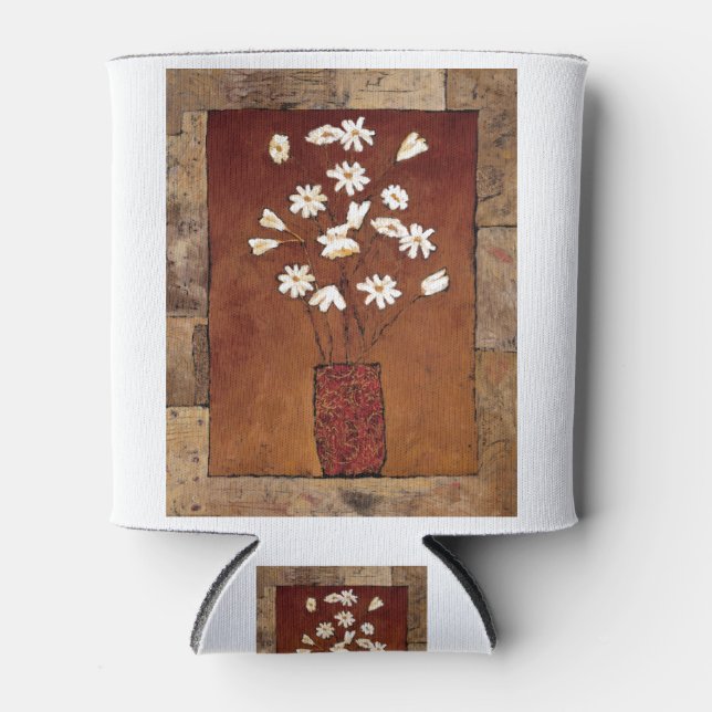 BAG12 Weiße Blume.tif Dosenkühler (Vorderseite)