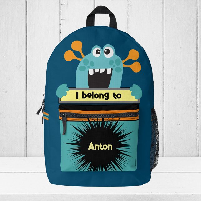 Bag Buddy Aqua Monster Personalisierter Backpack Bedruckter Rucksack (Von Creator hochgeladen)