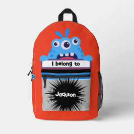 Bag Buddy Blue Tri Monster Personalisierter Backpa Bedruckter Rucksack