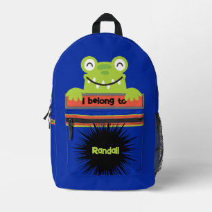 Bag Buddy Happy Green Frog Personalisierter Backpa Bedruckter Rucksack