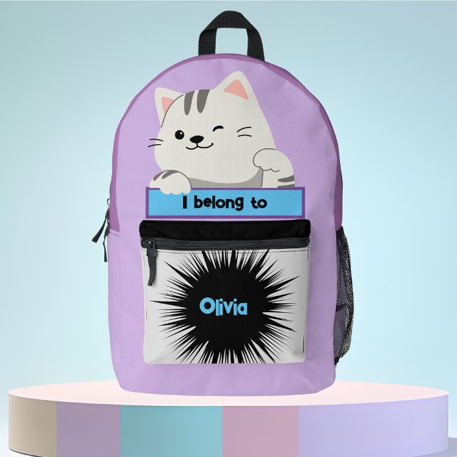 Bag Buddy Niedlich Cat Personalisiert Kid's Backpa Bedruckter Rucksack (Von Creator hochgeladen)
