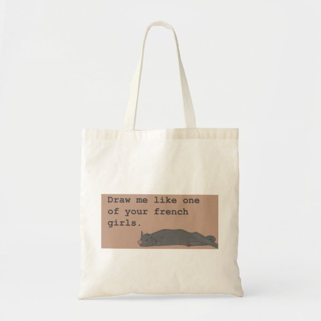 Bag - Cat with Quote Tragetasche (Vorne)