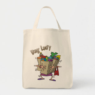Bag Lady Cartoon Tragetasche