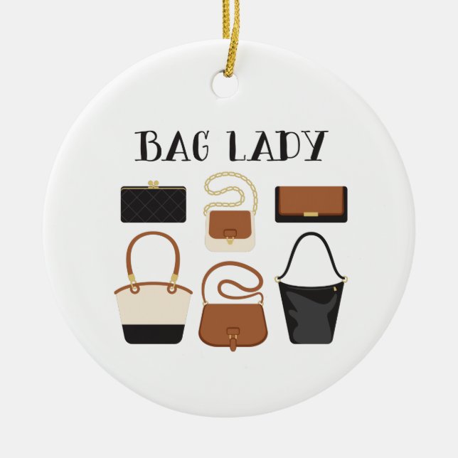 Bag Lady Keramik Ornament (Vorne)
