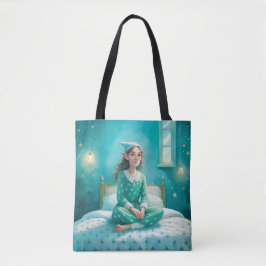 Bag Print elf Art Mädchen blau