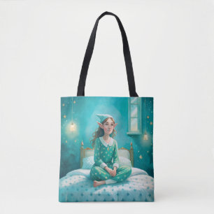 Bag Print elf Art Mädchen blau