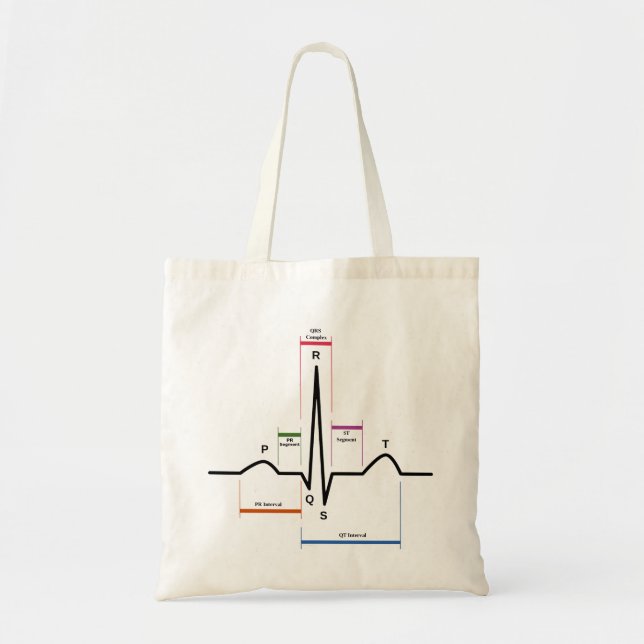 Bag Sinus Rhythm EKG-Diagramm Tragetasche (Vorne)