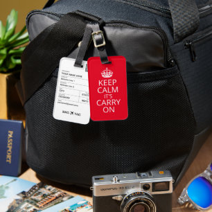 BAG TAG - Behalt Ruhe, auf dem es getragen wird Gepäckanhänger