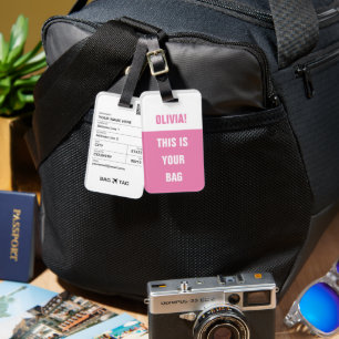 BAG TAG -<Custom name>Dies ist Ihre Tasche Gepäckanhänger