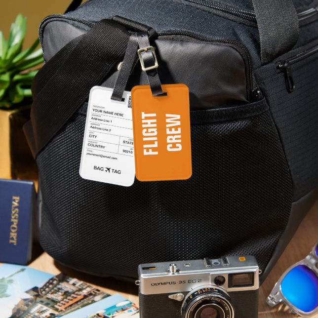 BAG TAG - Flugpersonal Gepäckanhänger (Vorderseite & Rückseite)