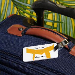 Bag-Tag für Kampfkunst Orange Belt Gepäckanhänger