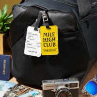 BAG TAG - Mile High Club - Gold Mitglied